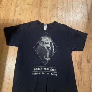 Black Graphic T-Shirt with Gothic Design